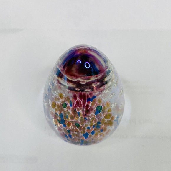 Glass Eye Studio GES 1999 Egg Paperweight - Picture 7 of 10